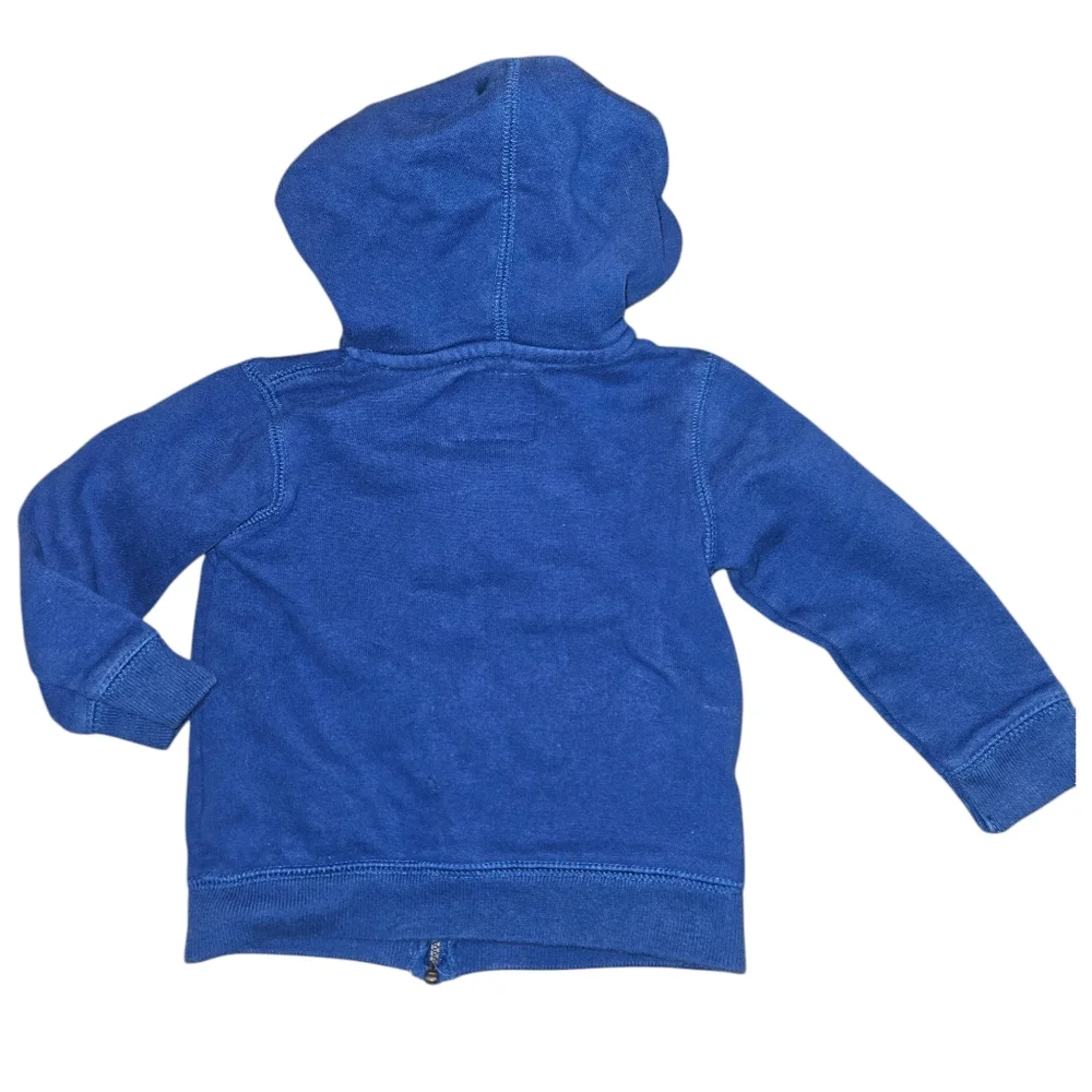 OshKosh Bgosh Baby 18m Logo Zip Jacket Blue Hoodie Warm Multi Season